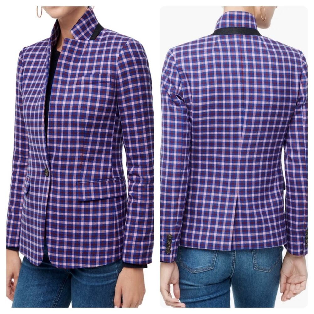 J.Crew Regent Plaid Check Blazer